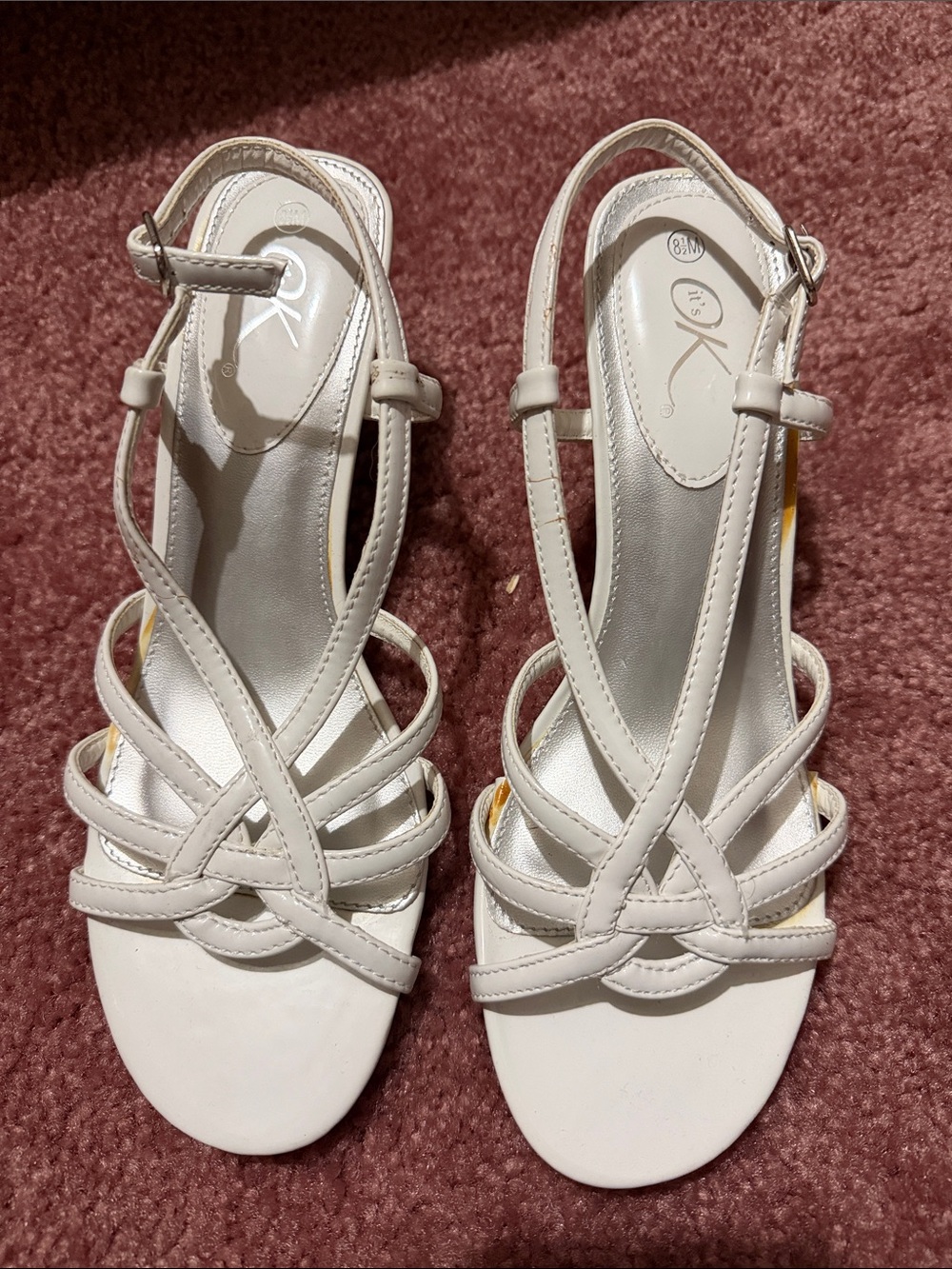 White Strappy Women's Heeled Sandals